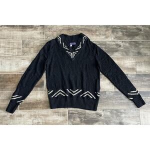 $1,995 NWT Ralph Lauren Purple Label Linen & Silk Cable Knit V-Neck Sweater M